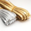 Pu Bright Leather Edge Strips Gold Silver Inlay Handmade Diy Homemade Strip Material