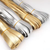 Pu Bright Leather Edge Strips Gold Silver Inlay Handmade Diy Homemade Strip Material