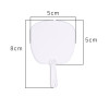 Transparent Plastic Mini Round Fan Double-sided with Protective Film Diy Sticker Fan