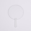Transparent Plastic Mini Round Fan Double-sided with Protective Film Diy Sticker Fan