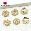 High Color Retention 14k Gold-plated Large Diamond-encrusted Flower Holder Snowflake Hat
