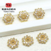 High Color Retention 14k Gold-plated Large Diamond-encrusted Flower Holder Snowflake Hat