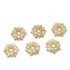 High Color Retention 14k Gold-plated Large Diamond-encrusted Flower Holder Snowflake Hat
