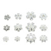 14k Gold-filled, Color-protected, Inlaid Zircon Flower Tray, Snowflake, Various