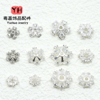 14k Gold-filled, Color-protected, Inlaid Zircon Flower Tray, Snowflake, Various