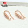 14k Gold-filled Color-preserving Ear Hook Accessories Micropaved Zirconia Diy Handmade