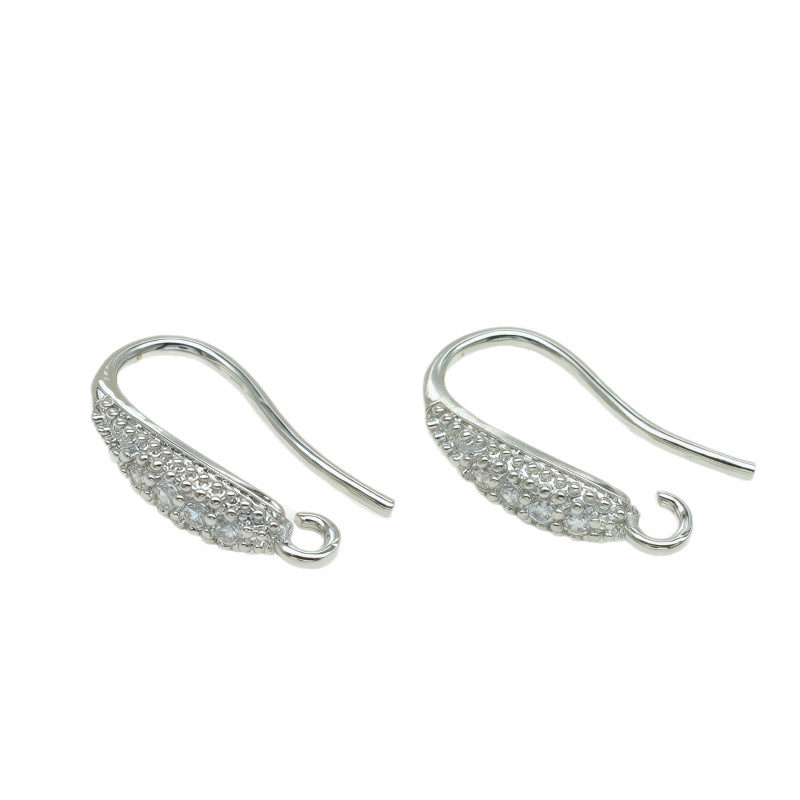 14k Gold-filled Color-preserving Ear Hook Accessories Micropaved Zirconia Diy Handmade