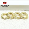 14k Gold-filled Color-preserving Zircon Diamond Ring Running Pendant Bead Diy Bracelet