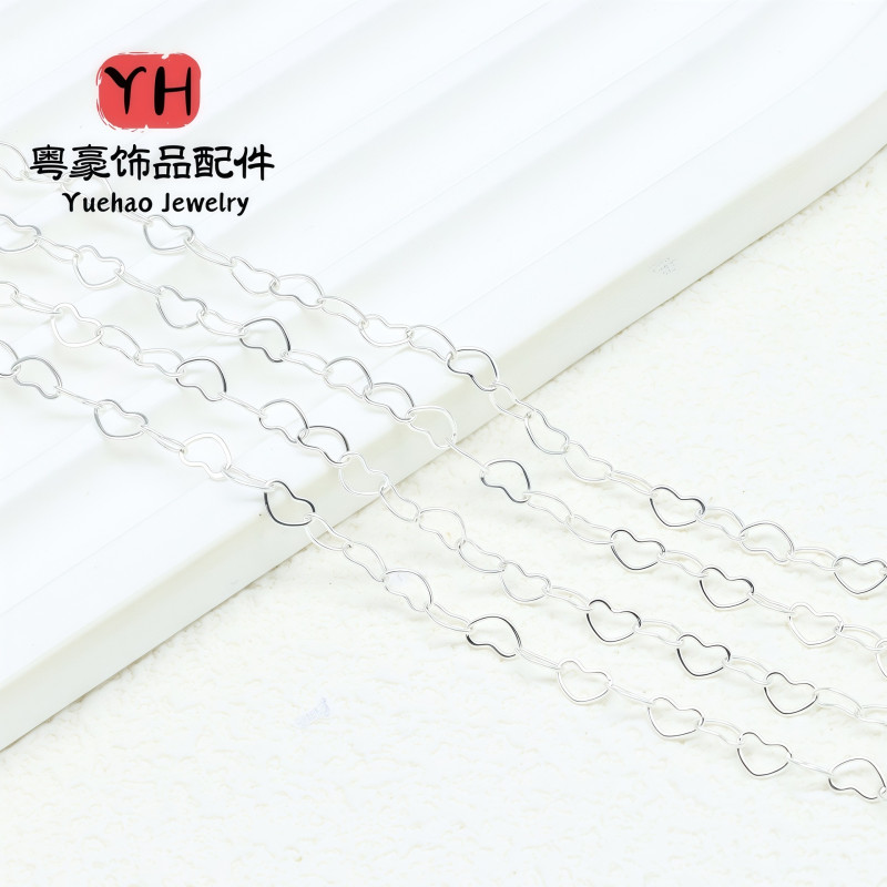 14k Gold-filled Color-preserving Heart-shaped Necklace Love Chain Diy Handmade