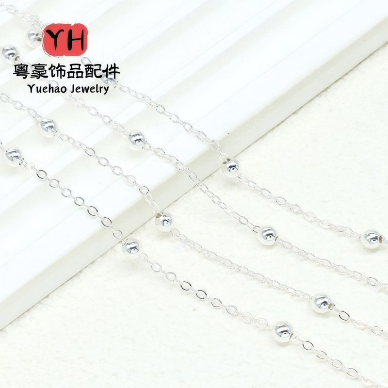 14k Gold-filled Color-preserving 3.5mm Round Bead Chain Clip O-shaped Necklace Bracelet