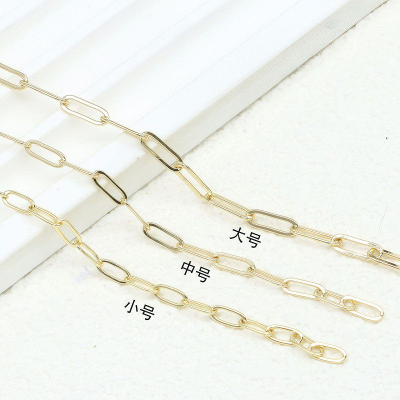 14k Gold-filled Color-preserving Rectangular Chain Diy Handmade 0-shaped Jewelry