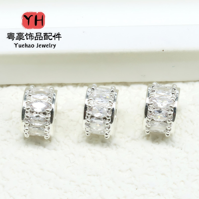 Strong Color Retention 14k Gold-filled Micro-paved Zircon Passepartout Small Waist Barrel