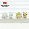 Strong Color Retention 14k Gold-filled Micro-paved Zircon Passepartout Small Waist Barrel