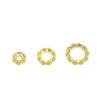 14k Gold-filled Color-preserving Separator Micropaved Zircon Large Hole Snowflake Diamond