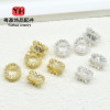 18k Gold-plated High Color Retention Zircon Large Hole Spacer Beads Passepartout Wheel
