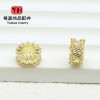 18k Gold-plated High Color Retention Zircon Large Hole Spacer Beads Passepartout Wheel