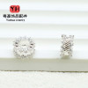 18k Gold-plated High Color Retention Zircon Large Hole Spacer Beads Passepartout Wheel