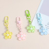 Colorful Girly Heart Cherry Blossom Keychain Cute Little Fresh Transparent Flower Pendant