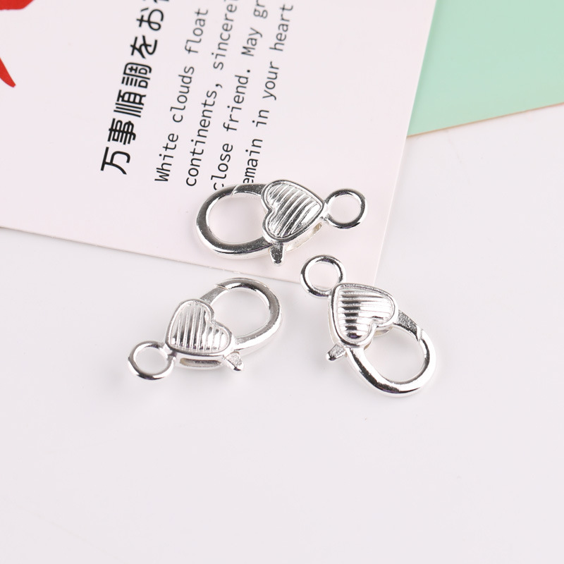 Striped Love Lobster Clasp Hardware Bag Accessories Diy Bracelet Necklace Closing Buckle