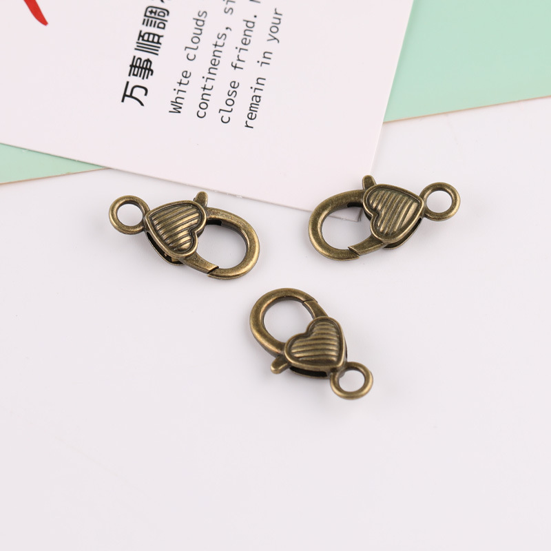 Striped Love Lobster Clasp Hardware Bag Accessories Diy Bracelet Necklace Closing Buckle
