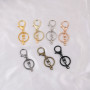Metal 8-character Keychain with Lobster Buckle Four-piece Set of Luggage Plush Hook Diy