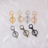 Metal 8-character Keychain with Lobster Buckle Four-piece Set of Luggage Plush Hook Diy