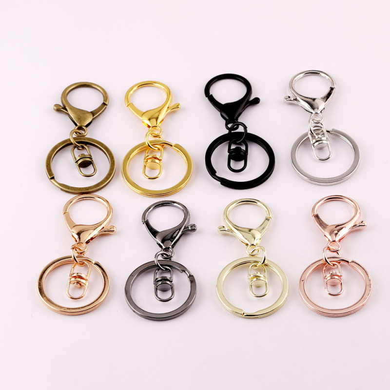 Multicolor Keychain 8-character Lobster Clasp Three-piece Set Diy Jewelry Accessories Bag