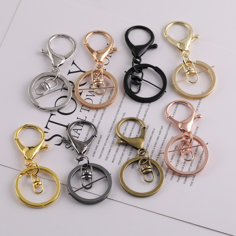 Multicolor Keychain 8-character Lobster Clasp Three-piece Set Diy Jewelry Accessories Bag