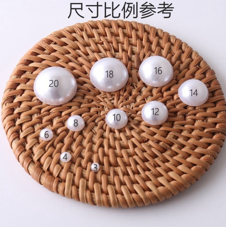 3-20mm Flat Bottom Semicircle Patch Abs Imitation Pearl Diy Nail Art Jewelry Accessories