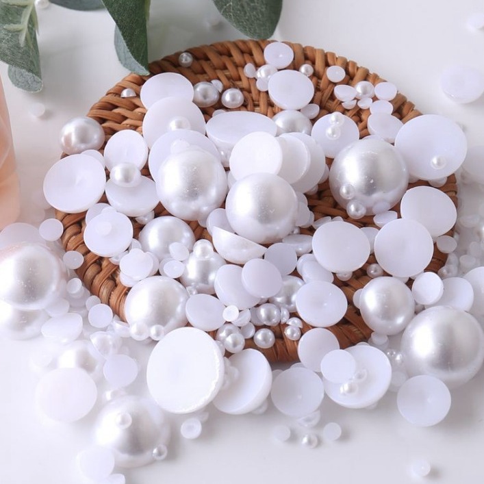 3-20mm Flat Bottom Semicircle Patch Abs Imitation Pearl Diy Nail Art Jewelry Accessories