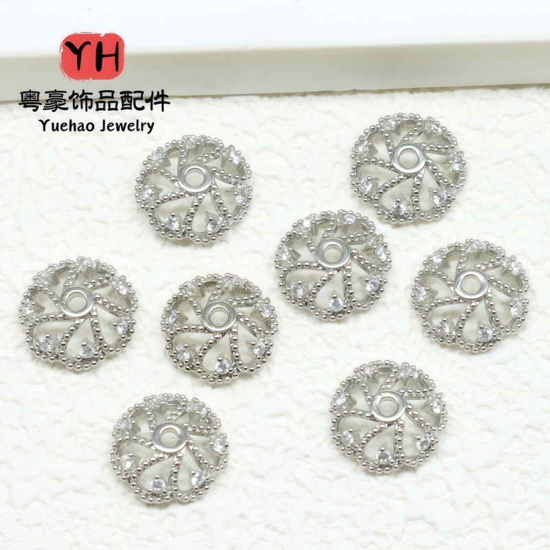 14k Gold-filled Jewelry Color-preserving Flower Tray Inlaid with Zircon Bracelet Hat