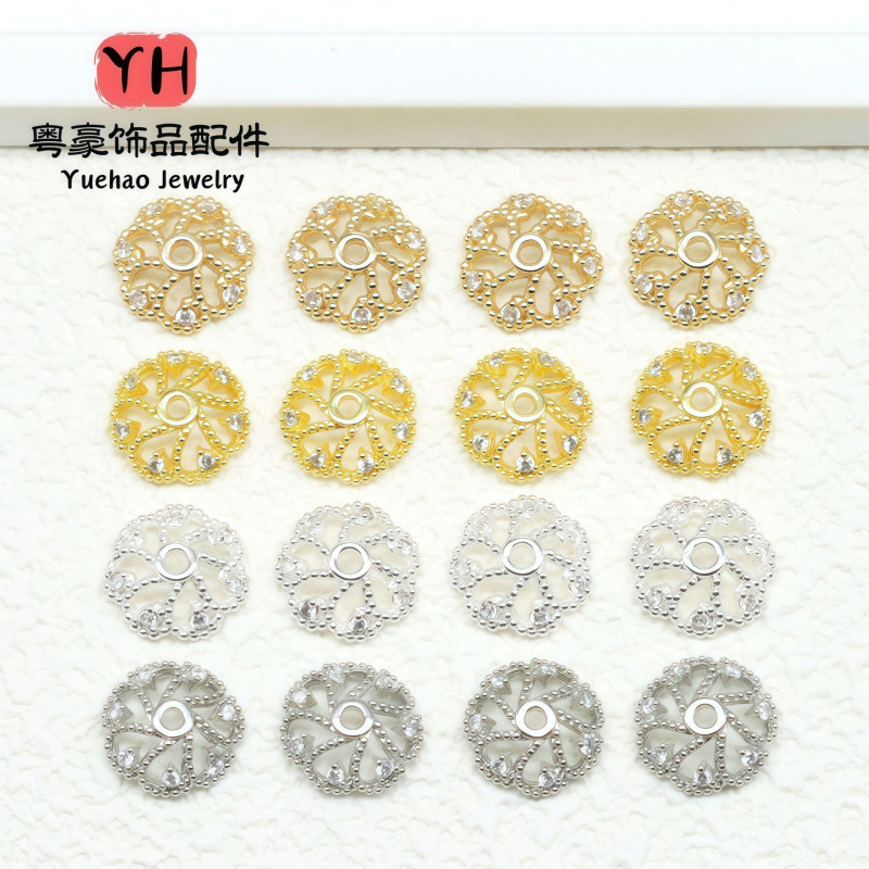 14k Gold-filled Jewelry Color-preserving Flower Tray Inlaid with Zircon Bracelet Hat
