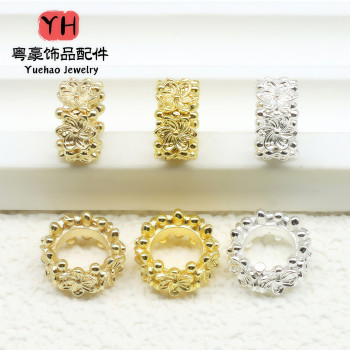 14k Gold-filled Color-protected Hollow Small Flower Separated Beads Jewelry Accessories