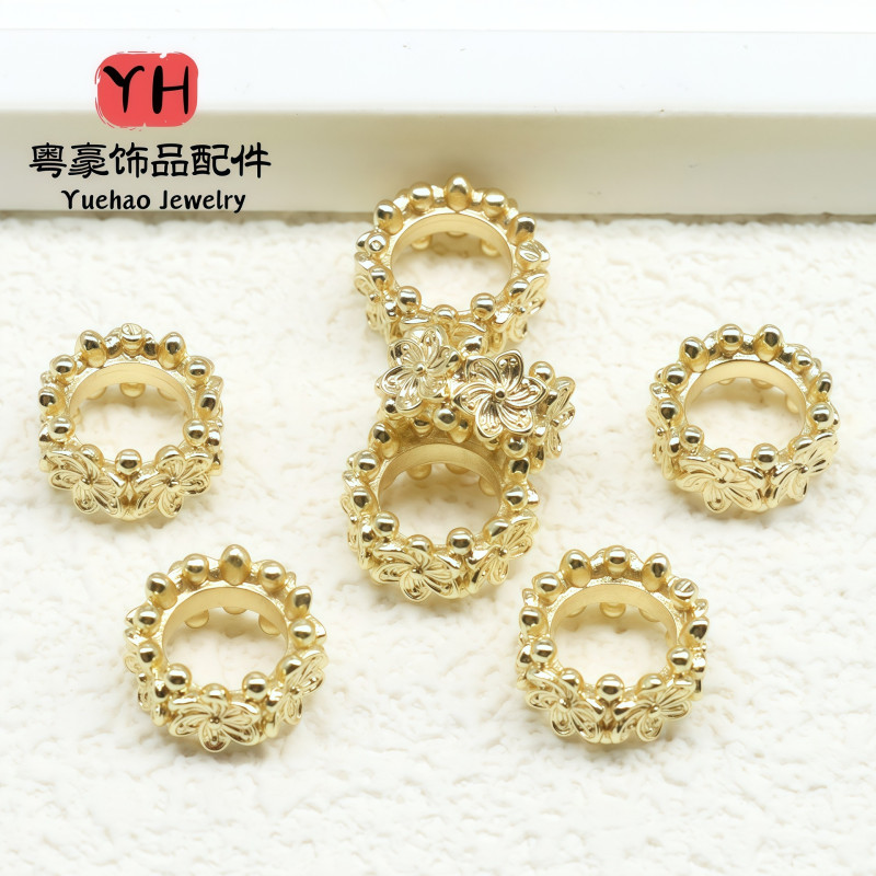 14k Gold-filled Color-protected Hollow Small Flower Separated Beads Jewelry Accessories