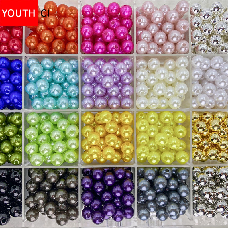 3-12mm High-gloss Abs Imitation Pearl Jewelry Beige White Diy Material Beads Loose