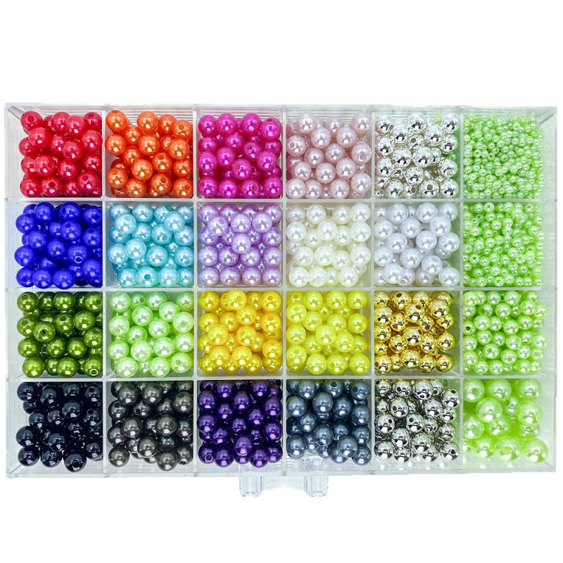 3-12mm High-gloss Abs Imitation Pearl Jewelry Beige White Diy Material Beads Loose