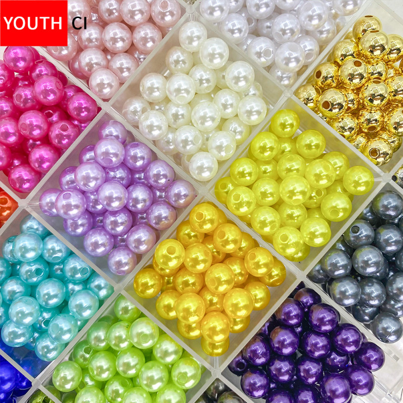 3-12mm High-gloss Abs Imitation Pearl Jewelry Beige White Diy Material Beads Loose