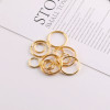 15mm-30mm Multi-color Double Ring Key Chain Bag Connecting Jewelry Accessories Material