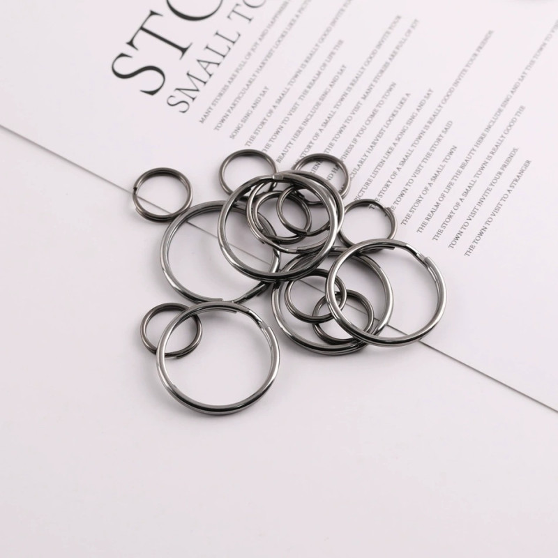 15mm-30mm Multi-color Double Ring Key Chain Bag Connecting Jewelry Accessories Material