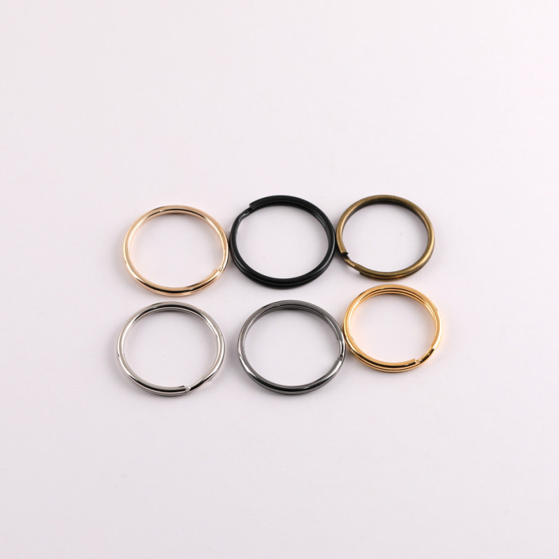 15mm-30mm Multi-color Double Ring Key Chain Bag Connecting Jewelry Accessories Material