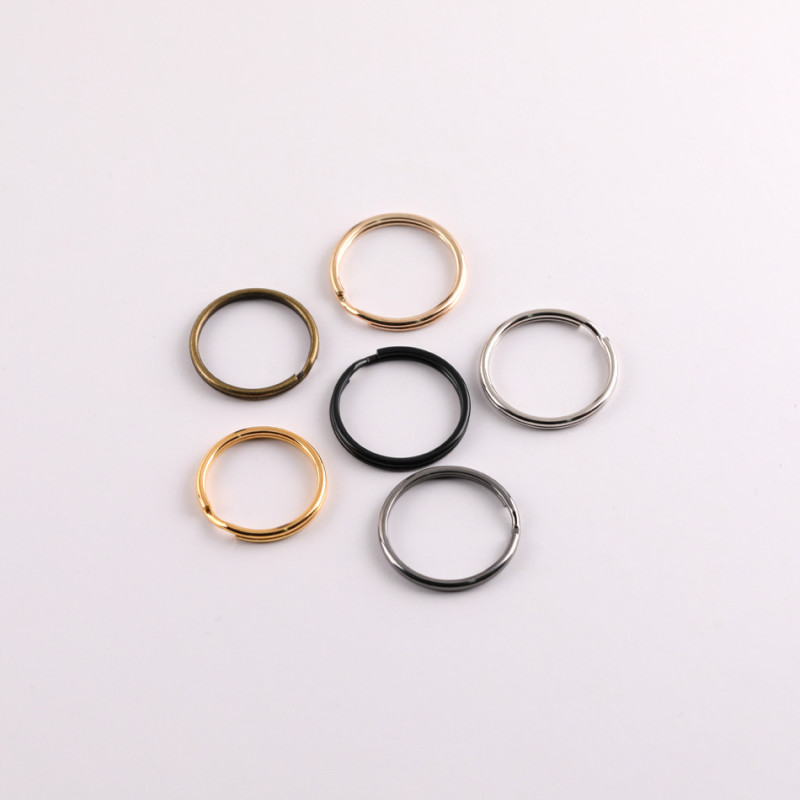 15mm-30mm Multi-color Double Ring Key Chain Bag Connecting Jewelry Accessories Material
