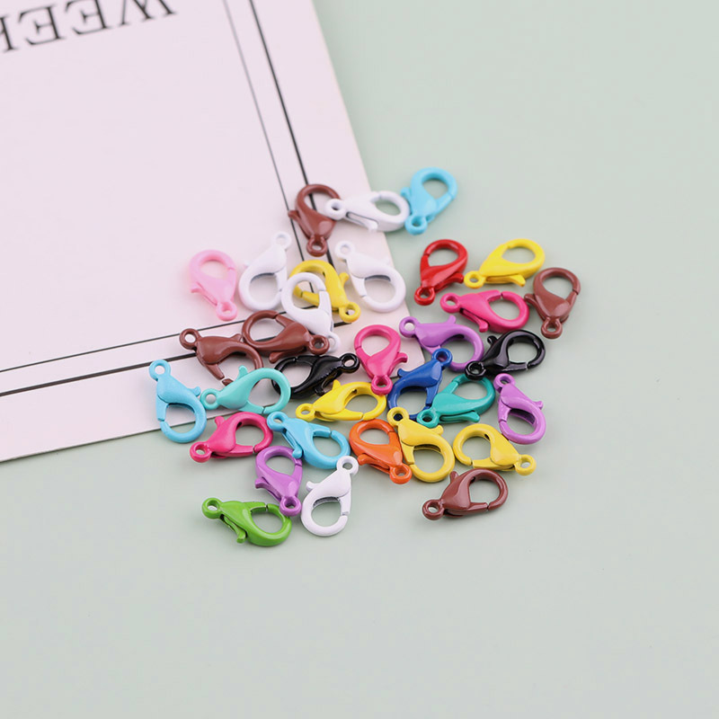 10mm-21mm Candy Color Painted Lobster Clasp Diy Jewelry Accessories Bracelet Necklace