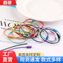 Color Spray Painted Steel Wire Ring Rotating Screw Key Diy Tag Bag Key Chain Lanyard