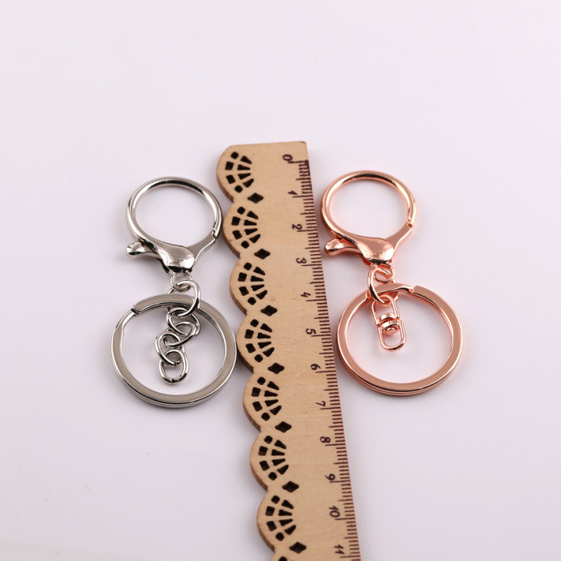 Metal 8-character Round Dragon Buckle Lobster Three-piece Set Four-section Chain Diy