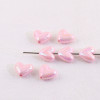 Solid Color Plated Acrylic Love Diy Beads Colorful Heart Loose Bead Necklace Mobile Phone