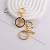 Multicolor Keychain Four-section Chain with Lobster Clasp Three-piece Key Ring Metal Diy