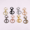 Multicolor Keychain Four-section Chain with Lobster Clasp Three-piece Key Ring Metal Diy
