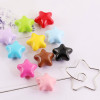 Colorful Fat Five-pointed Star Acrylic Solid Color Scattered Beads Diy Mobile Phone Chain