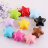 Colorful Fat Five-pointed Star Acrylic Solid Color Scattered Beads Diy Mobile Phone Chain