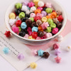 Candy Color Acrylic Three-dimensional Five-pointed Star Straight Hole Loose Beads Diy
